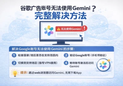 谷歌新注册账号无法使用gemini的解决方法