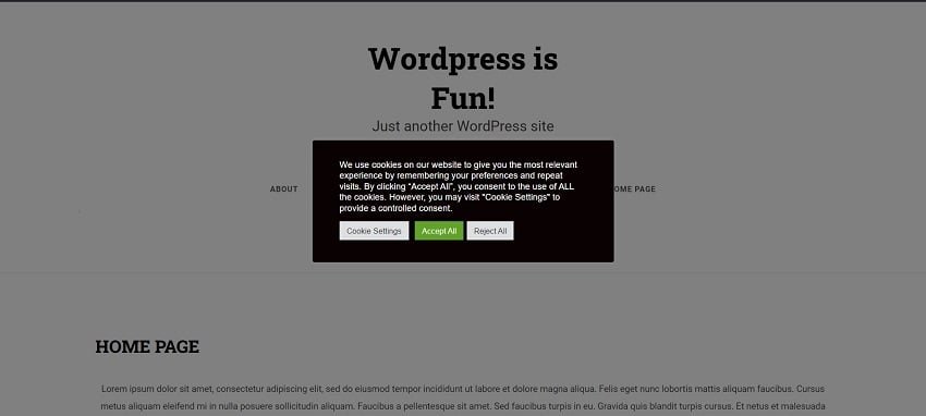 如何为网站添加cookie弹出框 14 Reject Button