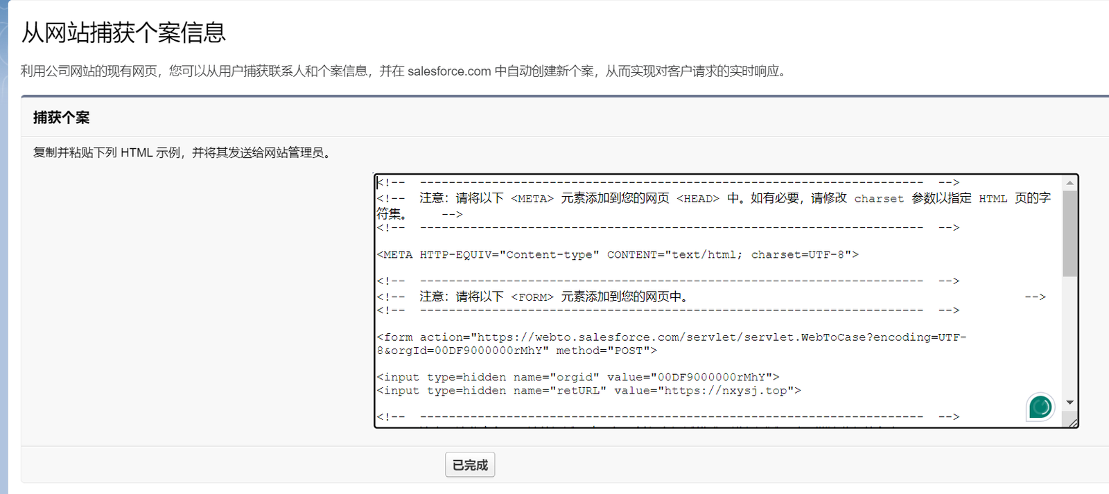 salesforce在线网站表单制作 3 2024100902104892